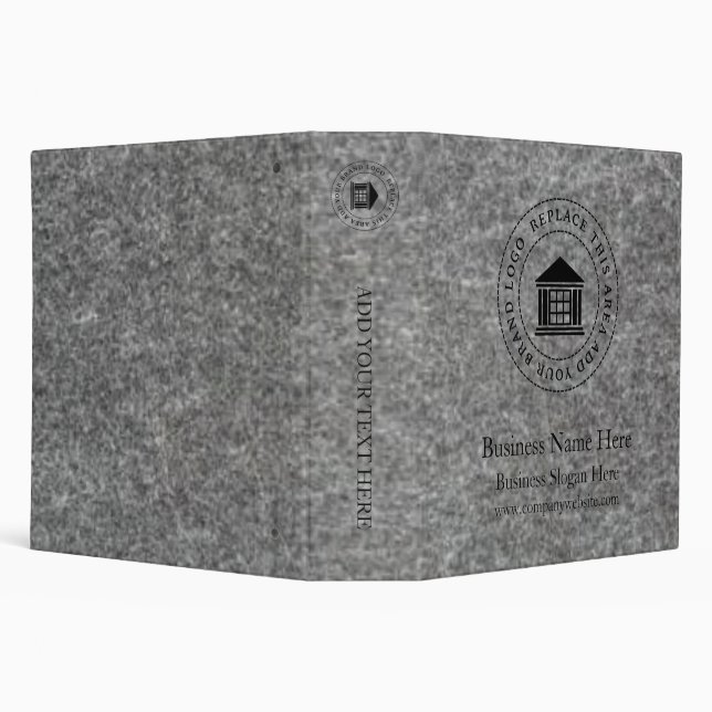 Business Logo | Name | Simple Custom 3 Ring Binder (Background)