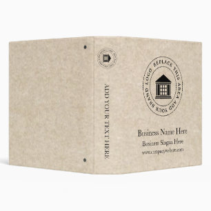 Business Logo Name Simple Custom 3 Ring Binder
