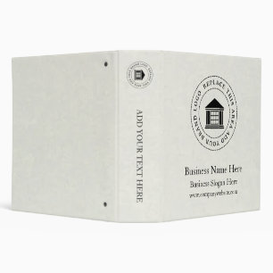 Business Logo Name Simple Custom 3 Ring Binder