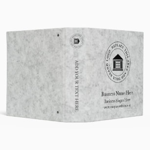 Business Logo Name Simple Custom 3 Ring Binder