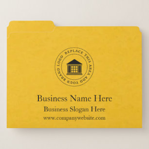 Business Logo Name Simple Custom File Folder