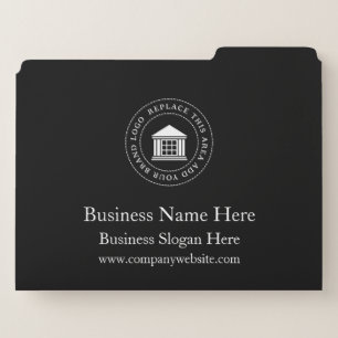 Business Logo Name Simple Custom File Folder