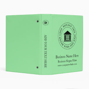 Business Logo Name Simple Custom Mini Binder