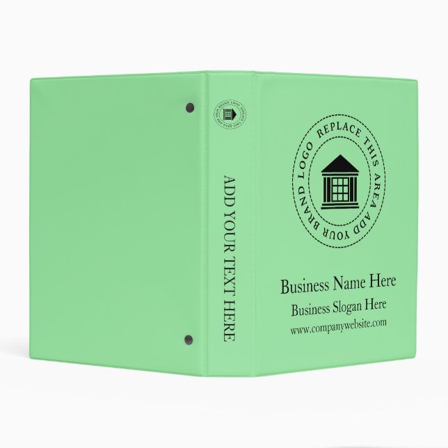 Business Logo | Name | Simple Custom Mini Binder (Background)