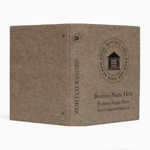 Business Logo Name Simple Custom Mini Binder