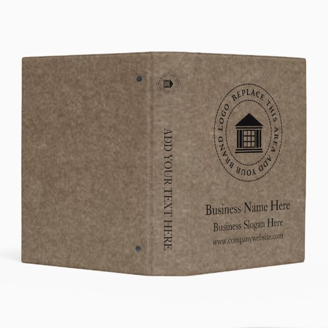 Business Logo | Name | Simple Custom Mini Binder (Background)