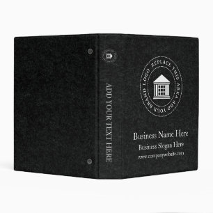 Business Logo Name Simple Custom Mini Binder