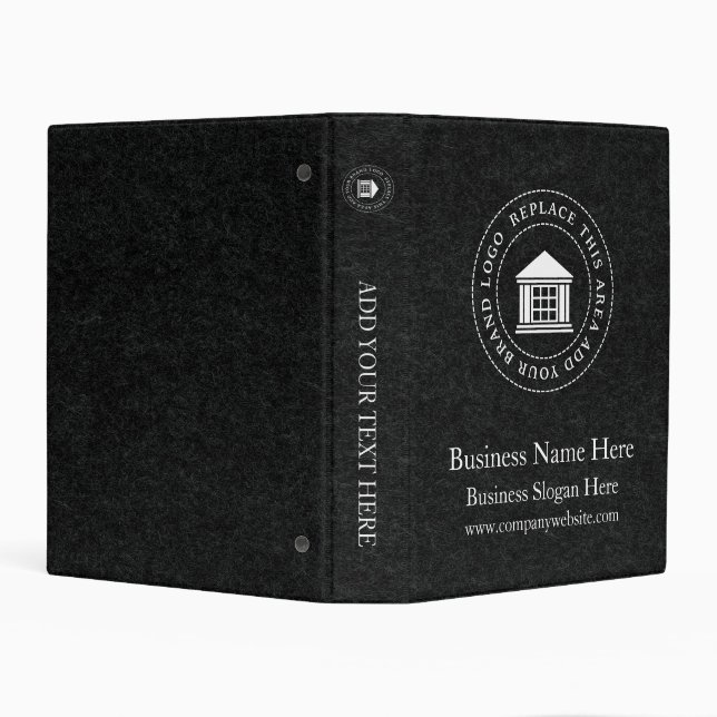 Business Logo | Name | Simple Custom Mini Binder (Background)