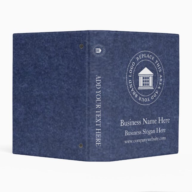 Business Logo | Name | Simple Custom Mini Binder (Background)