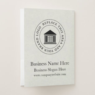 Business Logo Name Simple Custom Pocket Folder