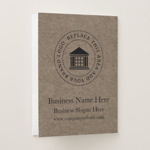 Business Logo Name Simple Custom Pocket Folder