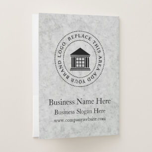 Business Logo Name Simple Custom Pocket Folder