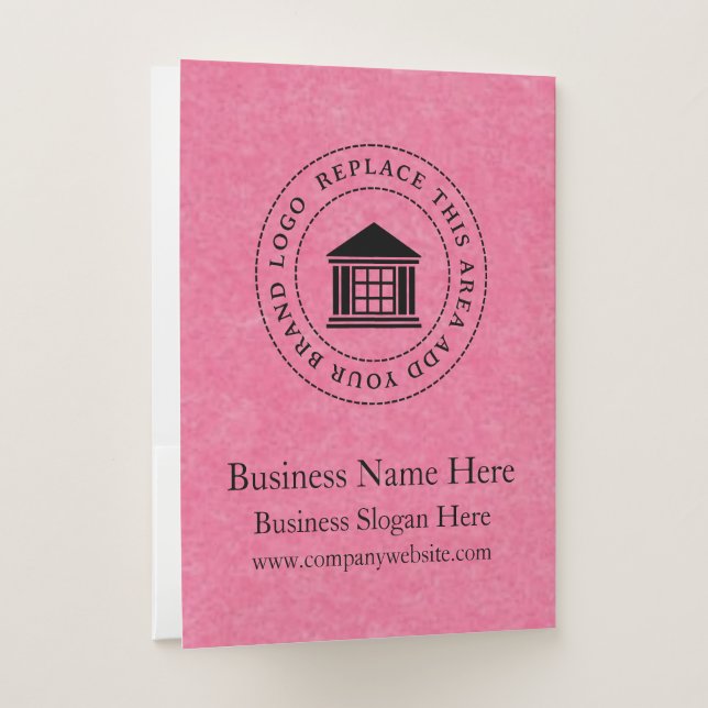 Business Logo | Name | Simple Custom Pocket Folder (Back)