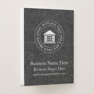 Business Logo Name Simple Custom Pocket Folder