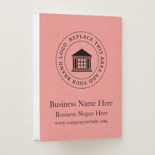 Business Logo Name Simple Custom Pocket Folder