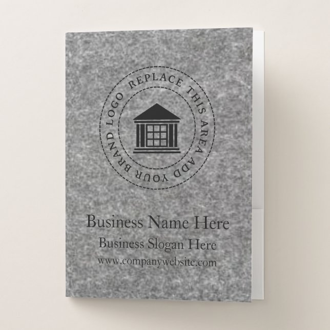 Business Logo | Name | Simple Custom Pocket Folder (Front)
