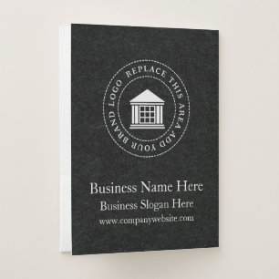 Business Logo Name Simple Custom Pocket Folder