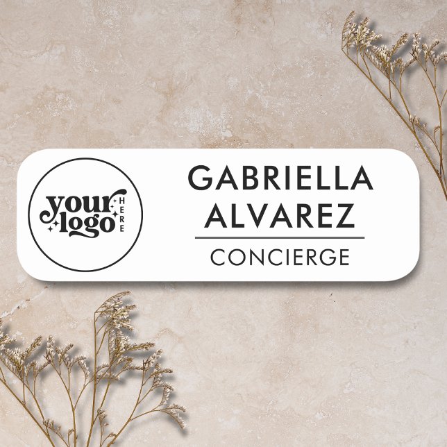 Business Logo Name Tag Custom Staff Badge  (Business Logo Name Tag Custom Staff Badge Magnetic)