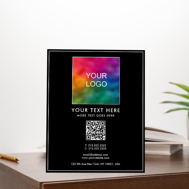 Business Logo Name Text Clean Design Template Foam Board (In Situ (Office))