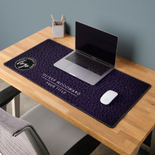 Business Logo Name Title Desk Mat