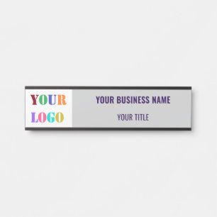 Business Logo Name Title Office Door Sign Template