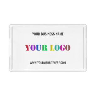 Business Logo Name Website Acrylic Tray Example