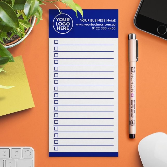 Business Logo Name Website Navy Blue To Do List Magnetic Notepad (Business Logo Name Website Navy Blue To Do List Magnetic Notepad)