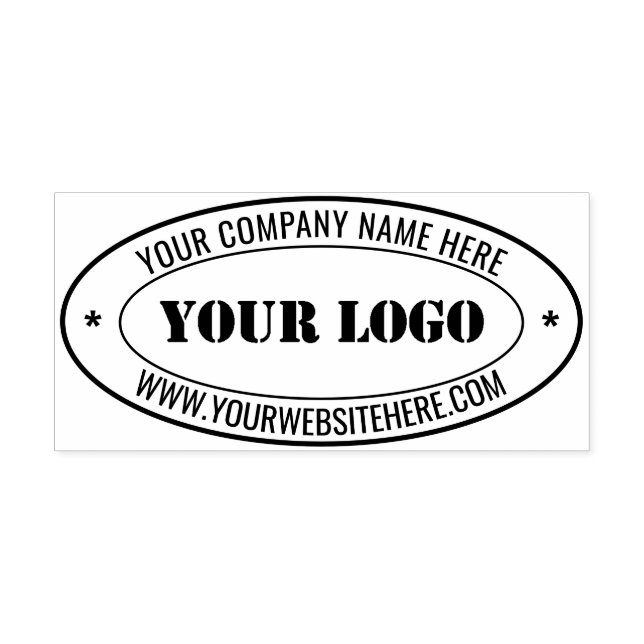 Business Logo Name Website Oval Stamp Example (Design)