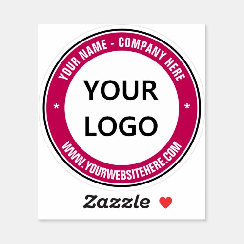 Business Logo Name Website Promotional Sticker