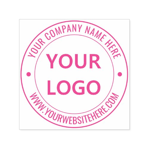 Business Logo Name Website Round Self_inking Stamp