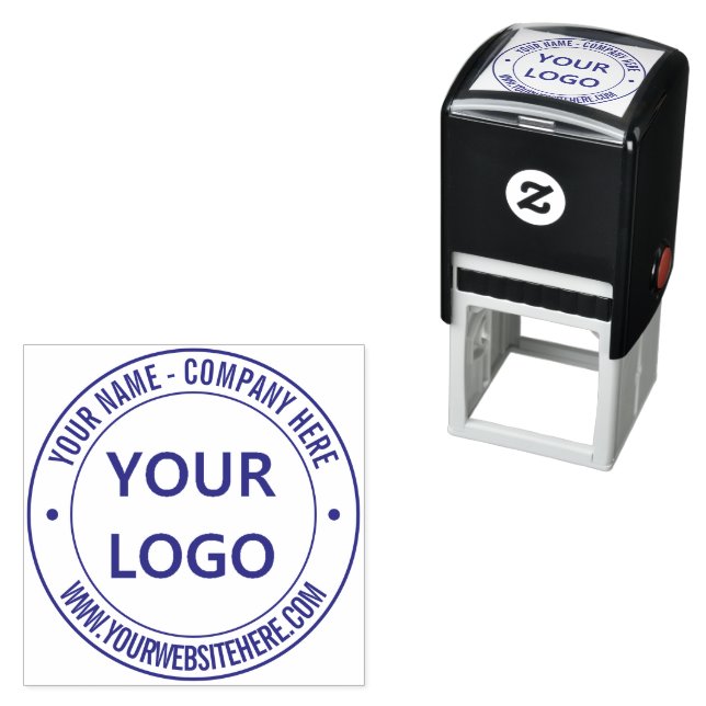 Business Logo Name Website Round Stamp Template (In Situ)
