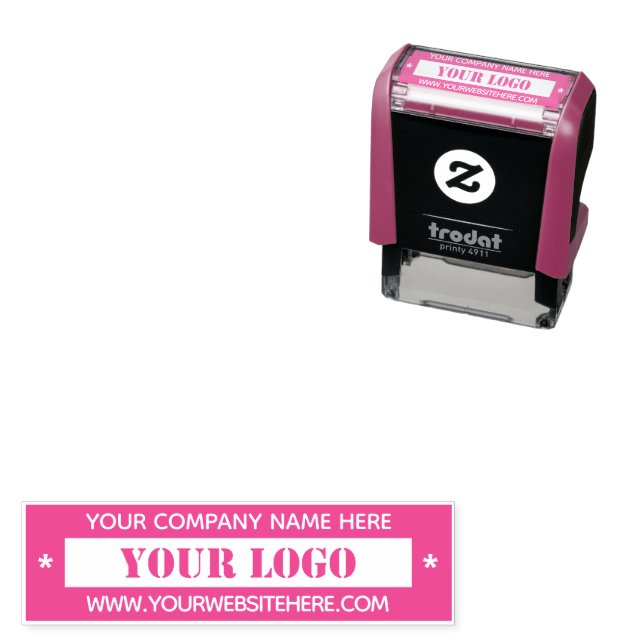 Business Logo Name Werbsite Color Stamp Template (In Situ)