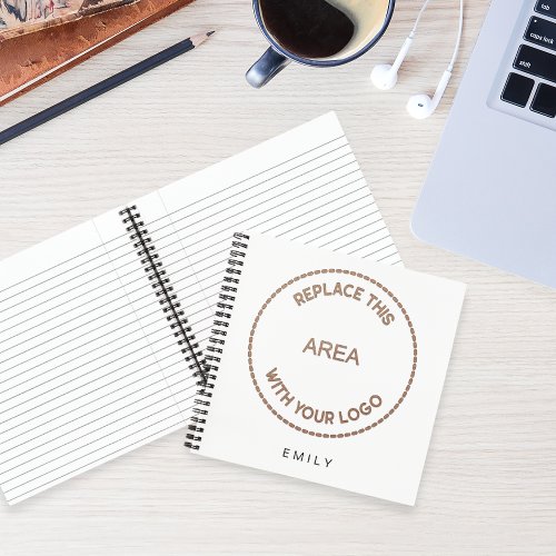 Business Logo Name White Notebook