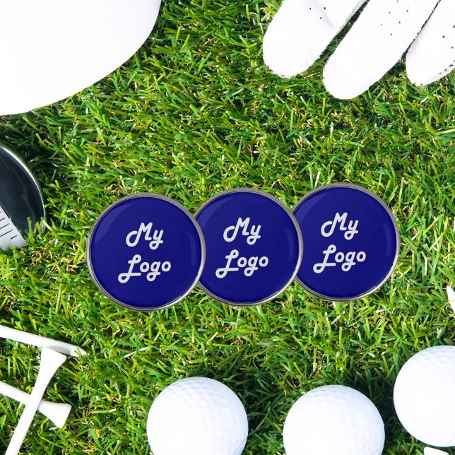 Business logo navy blue golf ball marker (Creator Uploaded)
