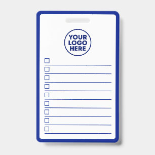 Business Logo Navy Blue Whiteboard To Do List Badge