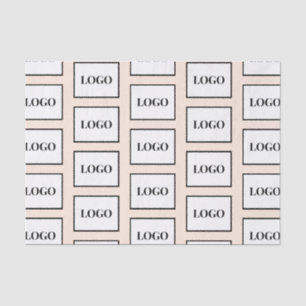 Business Logo Neutral Beige Custom Tissue Paper