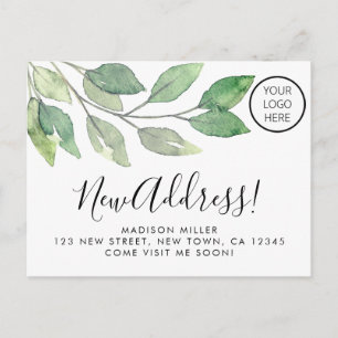 Business Logo New Address Moving Announcement Postcard
