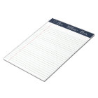 Business Logo Notepad | Navy Wide Ruled Pad