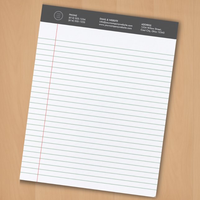 Business Logo Notepad | Ruled Office Writing Pad (Creator Uploaded)
