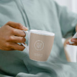 Business Logo Office  Modern Coffee Mug<br><div class="desc">An elegant custom business paper cup template in a modern minimalist style which can be easily updated with your company logo and company slogan or info. If you need any help personalizing this product,  please contact me using the message button and I'll be happy to help.</div>