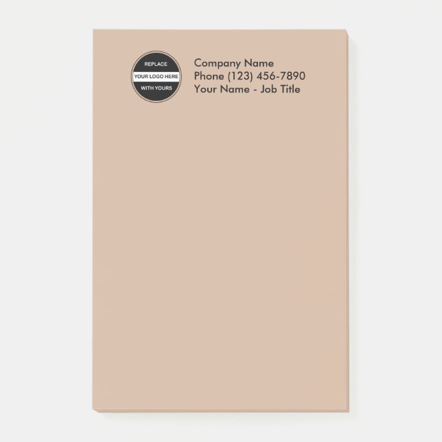 Business Logo Office Sticky Notes (Front)