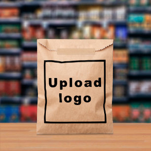 Business Logo on Brown Paper Bag