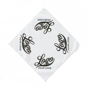 Business logo on Clean white, Company brand Custom Bandana