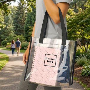 Business Logo on Clear Tote Bag