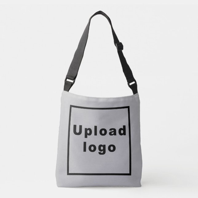Business Logo on Gray Crossbody Bag (Front)