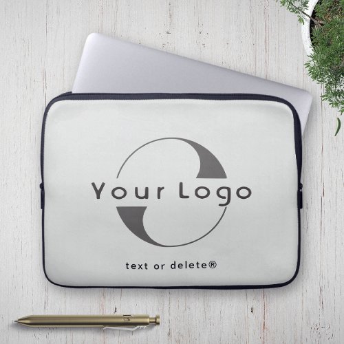 Business logo on Light gray Clean brand Company Laptop Sleeve