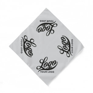 Business logo on Light gray, Company brand Custom Bandana