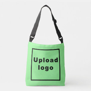 Business Logo on Light Green Crossbody Bag