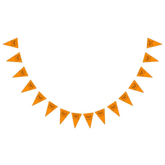 Business Logo on Orange Color Triangle Bunting Flags (All)