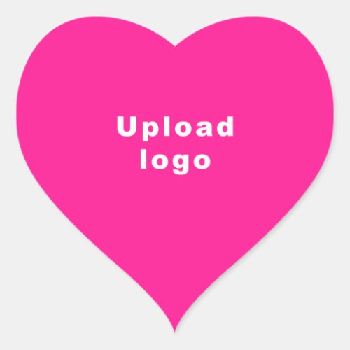 Business Logo on Pink Heart Shape Sticker